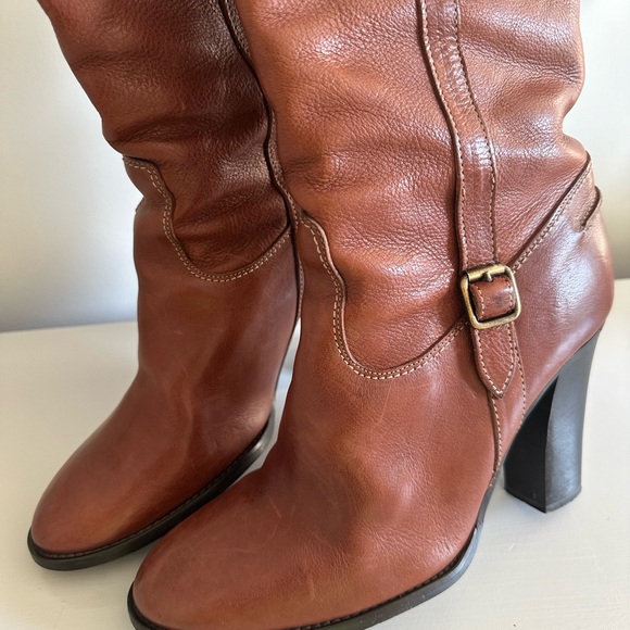 “Vintage Look” Brown Cognac Boots Sz 9.5 - Picture 2 of 5